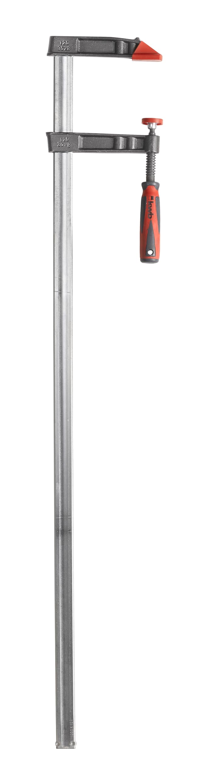 kwb Profi Schraub-Zwinge mit 2-Komponentengriff 120x1000, Spann-Weite 1000 mm, Spanntiefe 120 mm, Sp