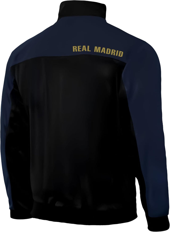 Icon Sports Unisex Poly Track Jacket Trainingsjacke M Real Madrid | Schwarz, M Real Madrid | Schwarz