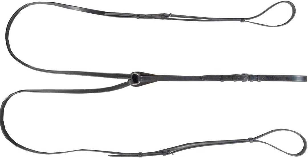 HKM Dreieckszügel mit Edelstahlbeschlägen schwarz L, schwarz L