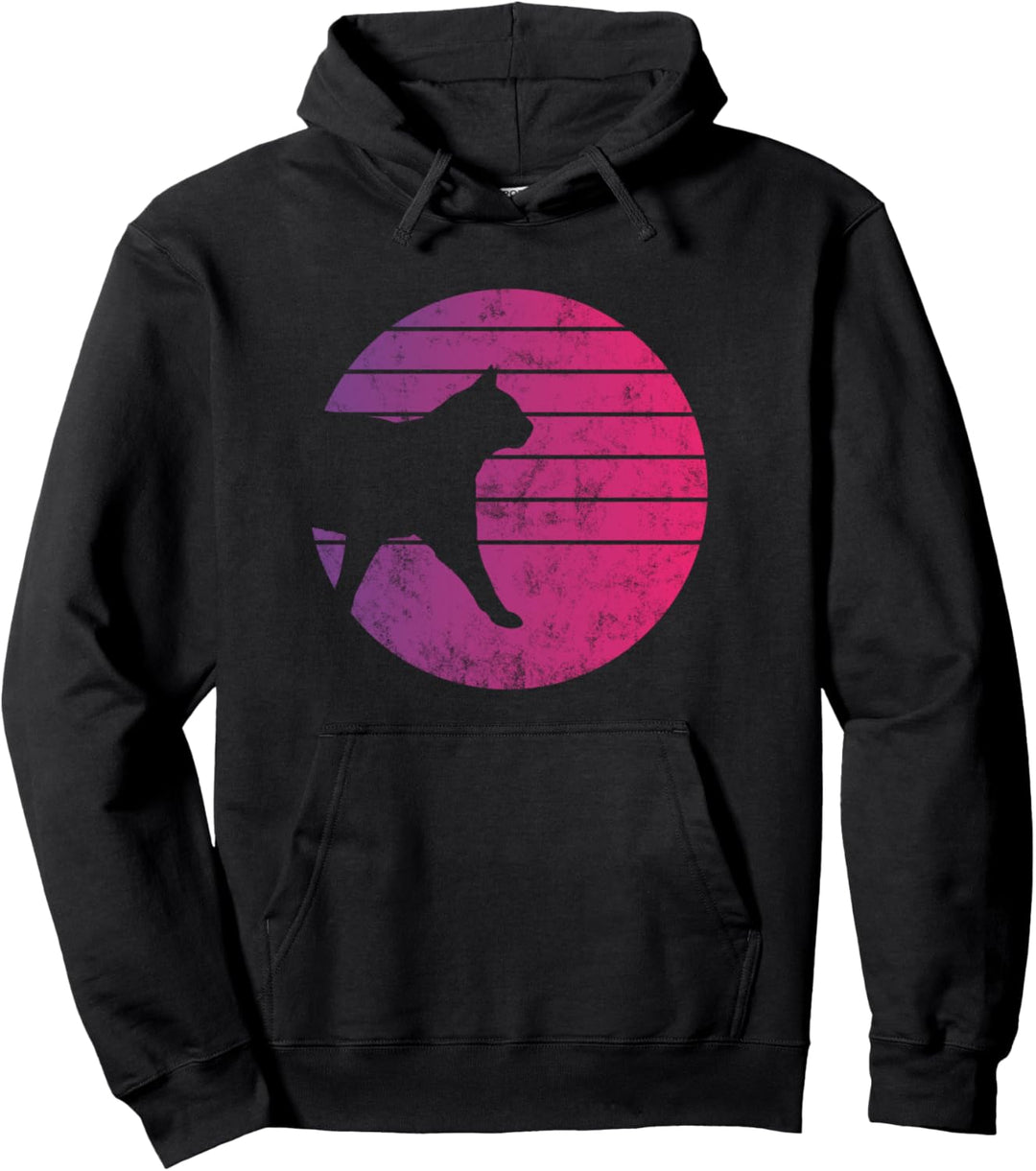 Katze Retro Style Vintage Pullover Hoodie
