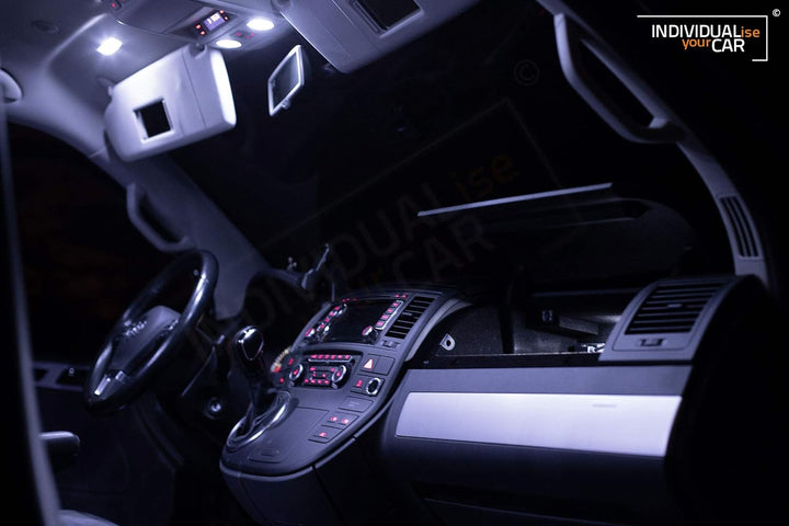 INDIVIDUALise your CAR Innenraumbeleuchtung SET für T5 Multivan (Cool-White) Kaltweiss, Cool-White