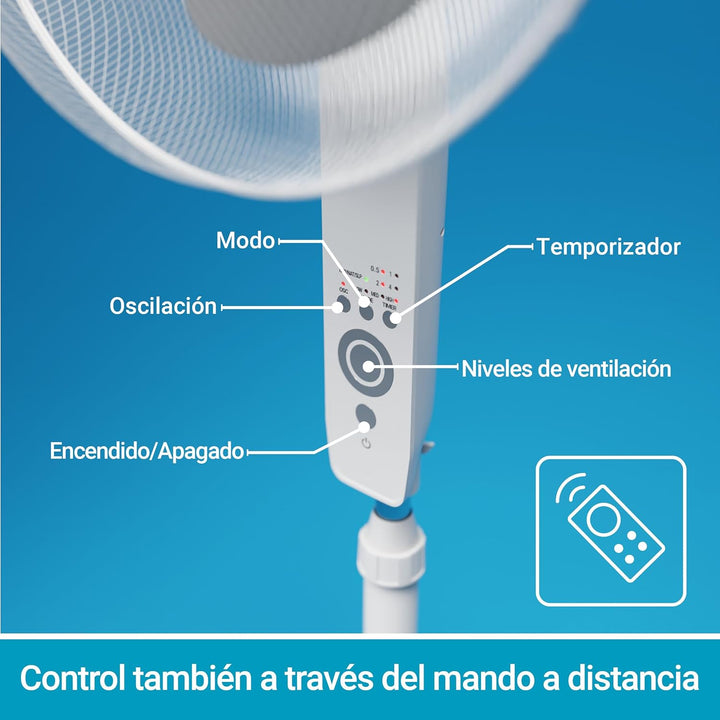 SUNTEC Ventilator mit Fernbedienung, Timer | Stand Standventilator CoolBreeze 4000 | Leise 40 cm Dur