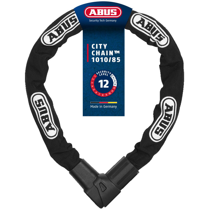 ABUS Kettenschloss CityChain 1010 – Fahrradschloss aus gehärtetem Stahl – ABUS-Sicherheitslevel 12 S