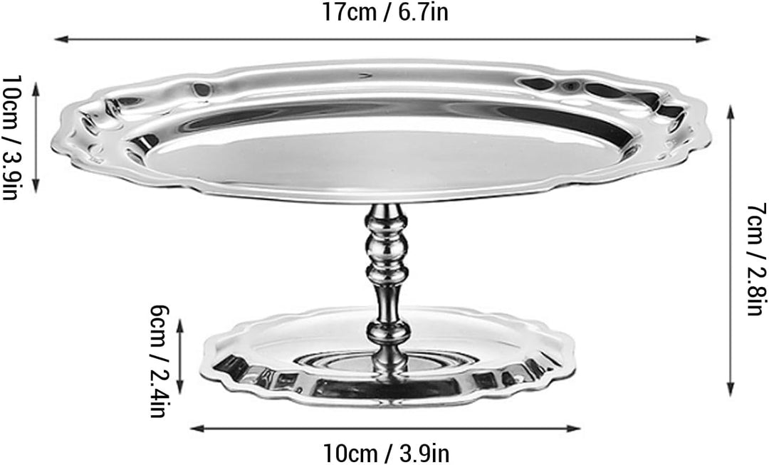 Dessert-Serviertablett mit Füssen, 6,7 x 3,9 x 2,8 Zoll, ovaler Präsentations-Aufbewahrungsteller au