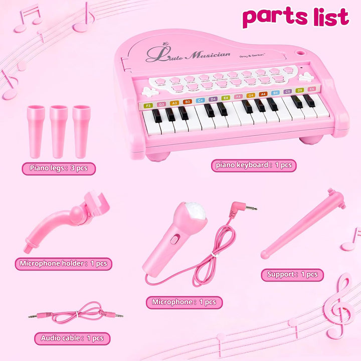 Keyboard für Kinder ab 1 2 3 - Kinderklavier ab 1 2 3 Jahre - Piano Keyboard mit Mikrofon - Musikins