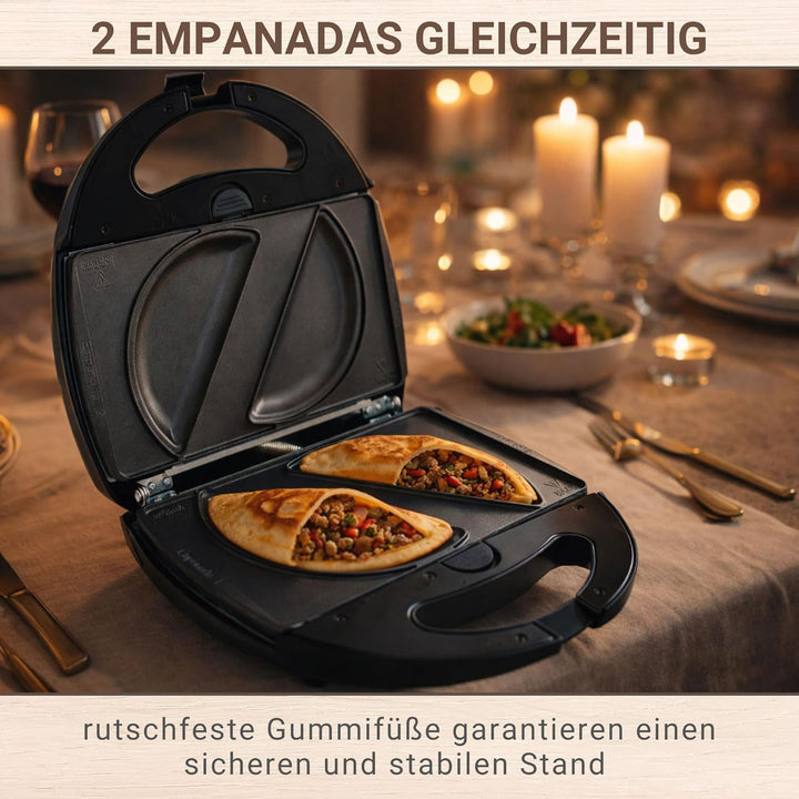 Syntrox Germany Empanada Maker Teigtaschenmaker Chefmaker SM-1300W Empanada mit herausnehmbaren