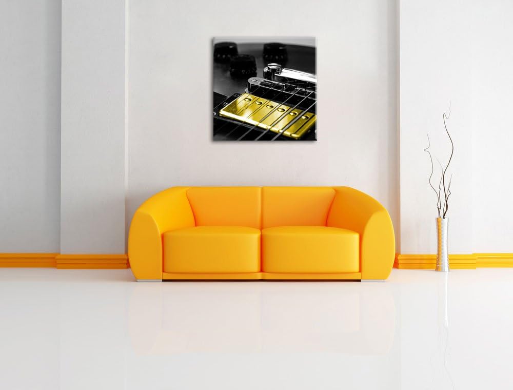 Pixxprint E-Gitarre als Leinwandbild | Grösse: 70x70 cm | Wandbild | Kunstdruck | fertig bespannt, 7