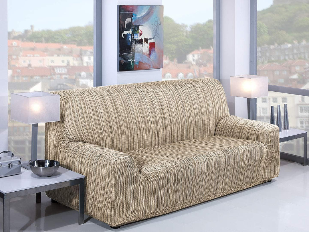 Martina Home Mejico Sofabezug, elastisch 3 Plazas, 180 a 240 cm de ancho beige 3 Sitzer (180 bis 240