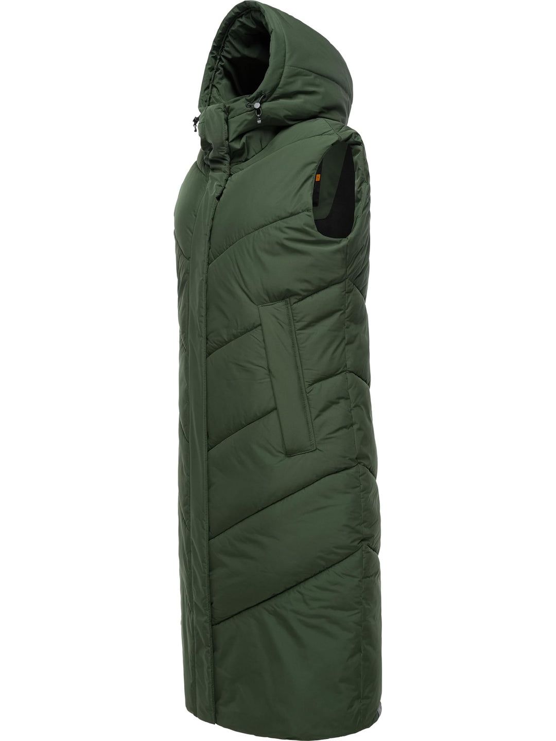Ragwear Damen warme wasserdichte Winter Steppweste mit Kapuze Suminka Vest XS-6XL XS Dark Olive, XS