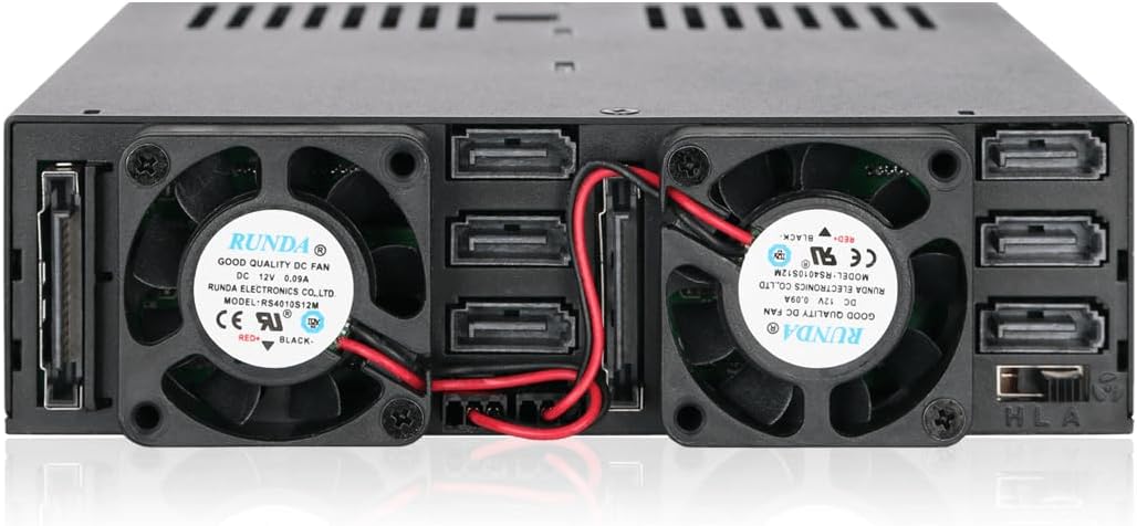 ICY DOCK 6X 2,5" SATA/SAS HDD/SSD Wechselrahmen mit schraubenlosen Trays in 5,25" Schacht - ExpressC