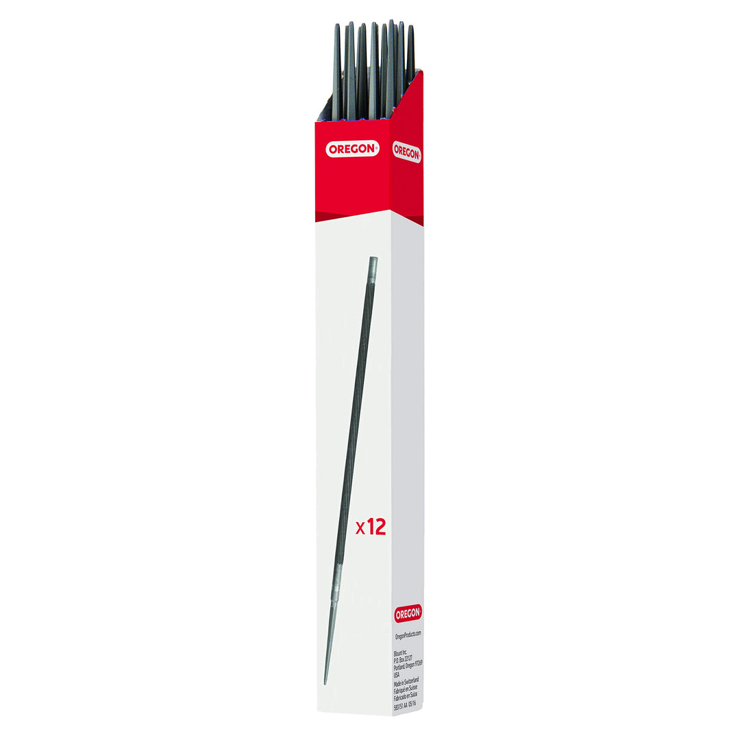Oregon 70503 Rundfeile für Sägeketten 4,8mm 325 1,3mm 1,5mm u. 1,6mm Nut 12 Stück 4.8 Mm 3/16-4.8mm
