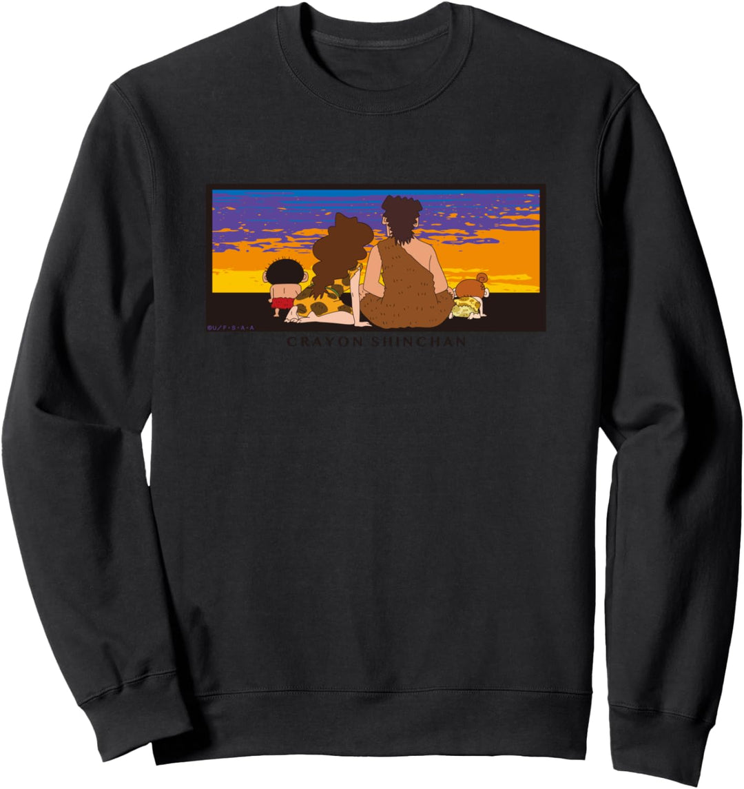 Crayon Shin-chan Sonnenuntergang Primitive Ära Sweatshirt