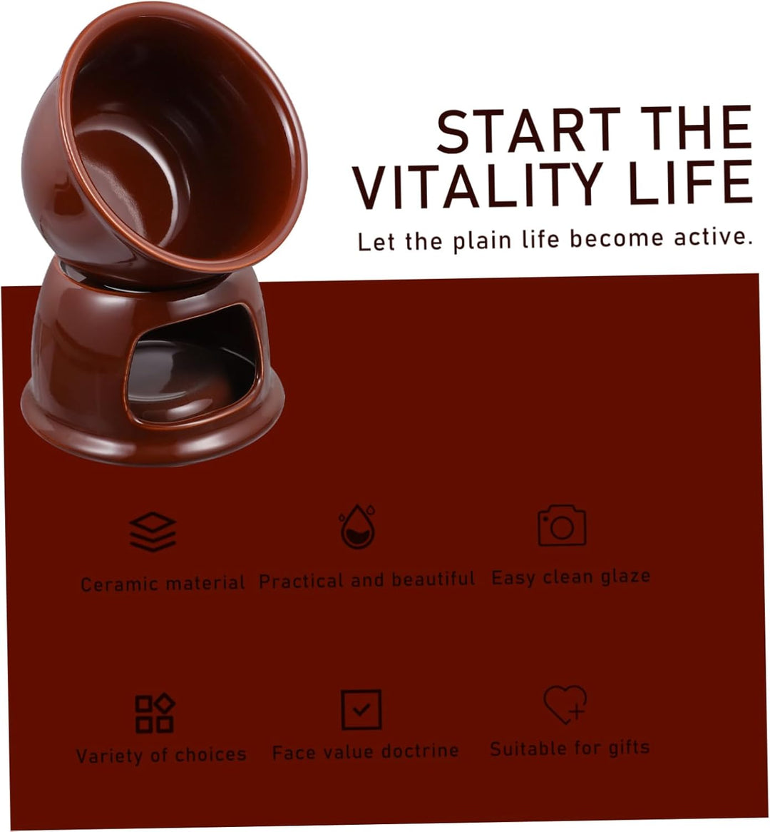 BESTonZON 1 Satz Keramikherd Käsefonduetopf Schmelztiegel Fonduetopf Aus Keramik Karamellfondue Butt