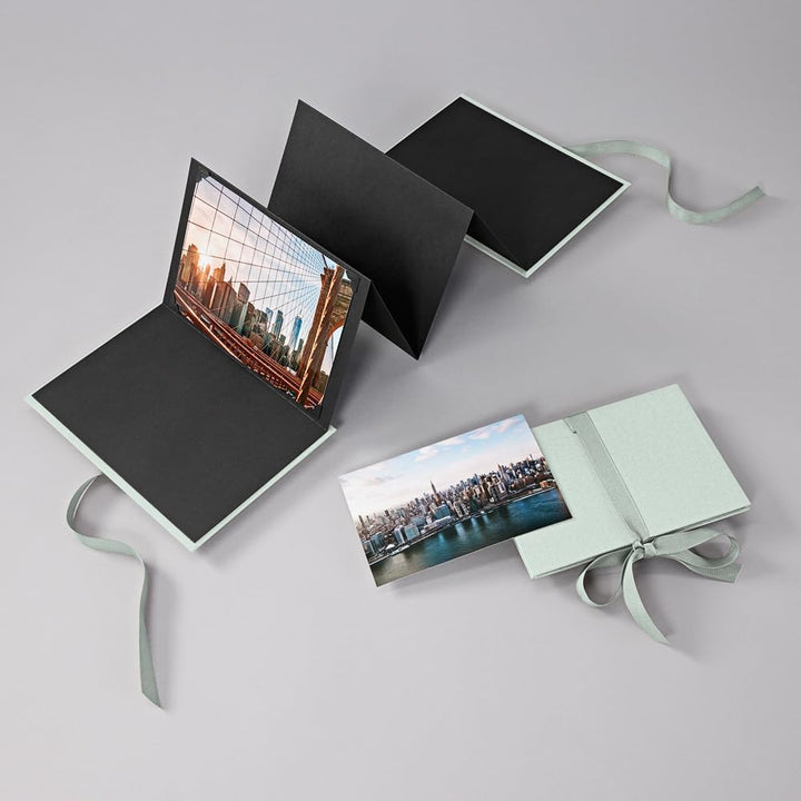 Semikolon 364053 Leporello Grande A5 15 x 21 cm - 14 Fotos 13 x 18 cm - Ziehharmonika-Fotobuch - mos