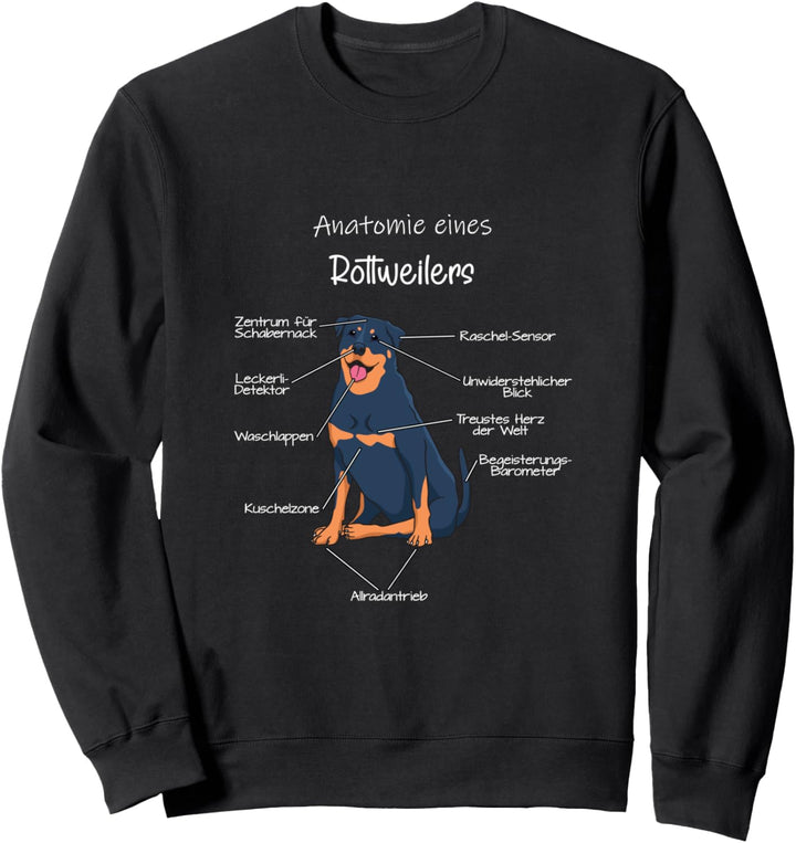 Anatomie eines Rottweilers | Rotti Hund Hunde Dog Sweatshirt