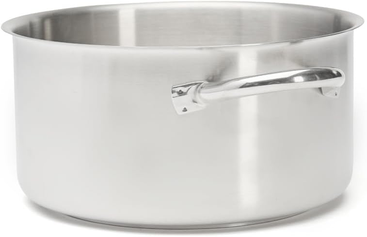 DE BUYER - Kochtopf ohne Deckel aus Edelstahl – 24 cm – ohne PFAS, Edelstahl 18/10 in Profiqualität,