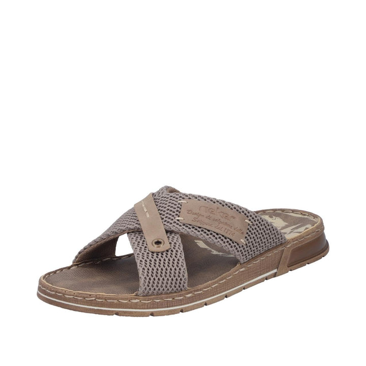 Rieker Herren 21239 Pantolette 41 EU Beige, 41 EU Beige