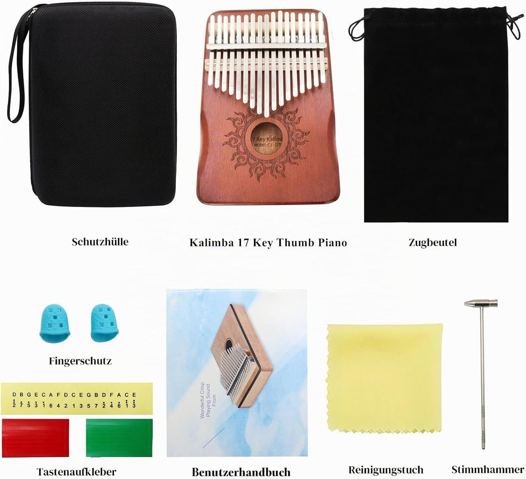 Kalimba Daumenklavier 17 Schlüssel - Kalimba Thumb Piano Instrument Finger Klavier Musikinstrument G