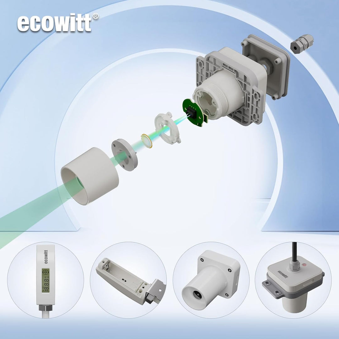 ECOWITT Laser Entfernungsmesser LDS01, 4-3.5M Laser Messgerät mit 1.5M Kabel, Outdoor Laser Messgerä