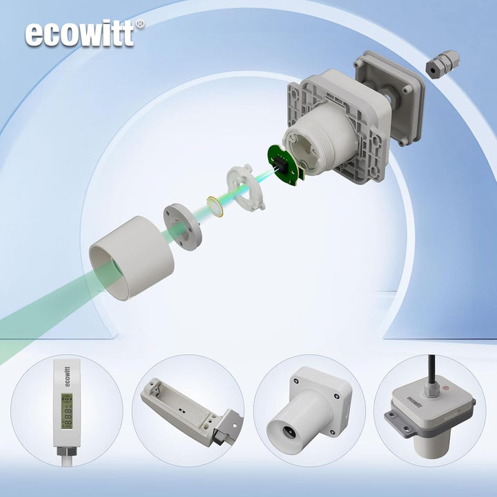 ECOWITT Laser Entfernungsmesser LDS01, 4-3.5M Laser Messgerät mit 1.5M Kabel, Outdoor Laser Messgerä