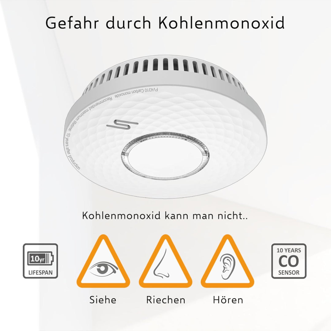 ELRO FV4310 Kombi-Melder - Rauch- und Kohlenmonoxidmelder mit 10 Jahren Batterielaufzeit