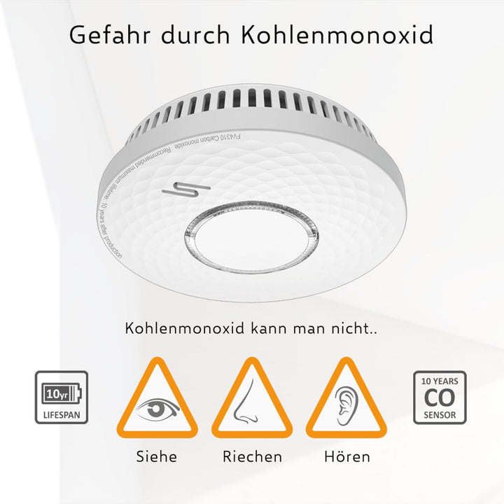 ELRO FV4310 Kombi-Melder - Rauch- und Kohlenmonoxidmelder mit 10 Jahren Batterielaufzeit
