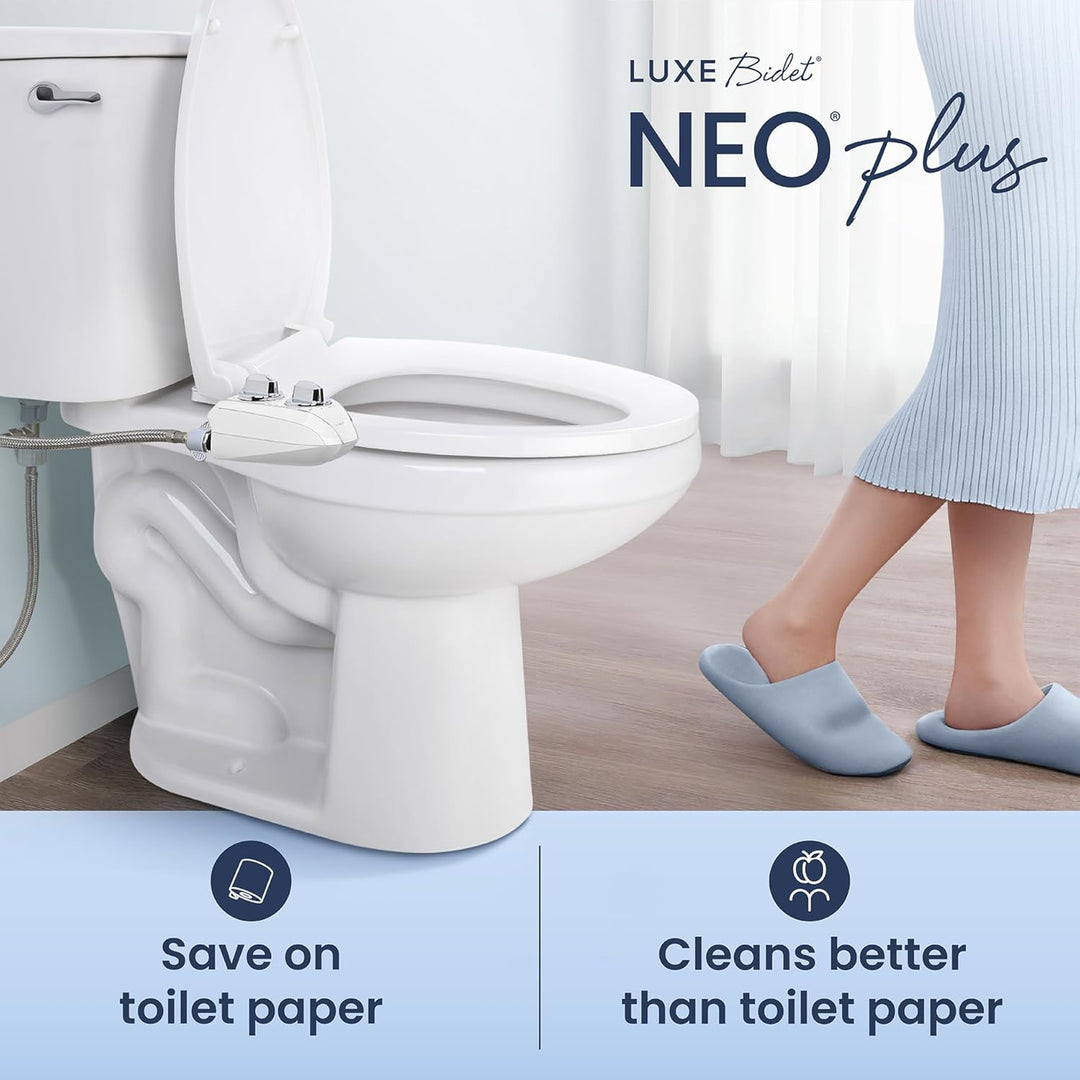 LUXE Bidet NEO 120 Plus – WC-Sitzaufsatz der nächsten Generation mit innovativen EZ-Lift-Scharnieren