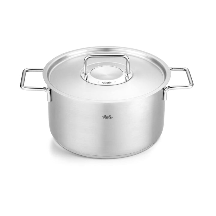 Fissler Pure Collection / Edelstahl-Kochtopf (Ø 24 cm, 5,7L) Töpfe inkl. Metall-Deckel, Innen-Skalie