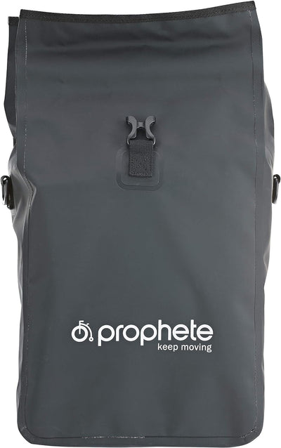 Prophete Fahrradtasche, Seitenpacktasche, wasserdicht, auch als Rucksack zu nutzen, Farbe schwarz