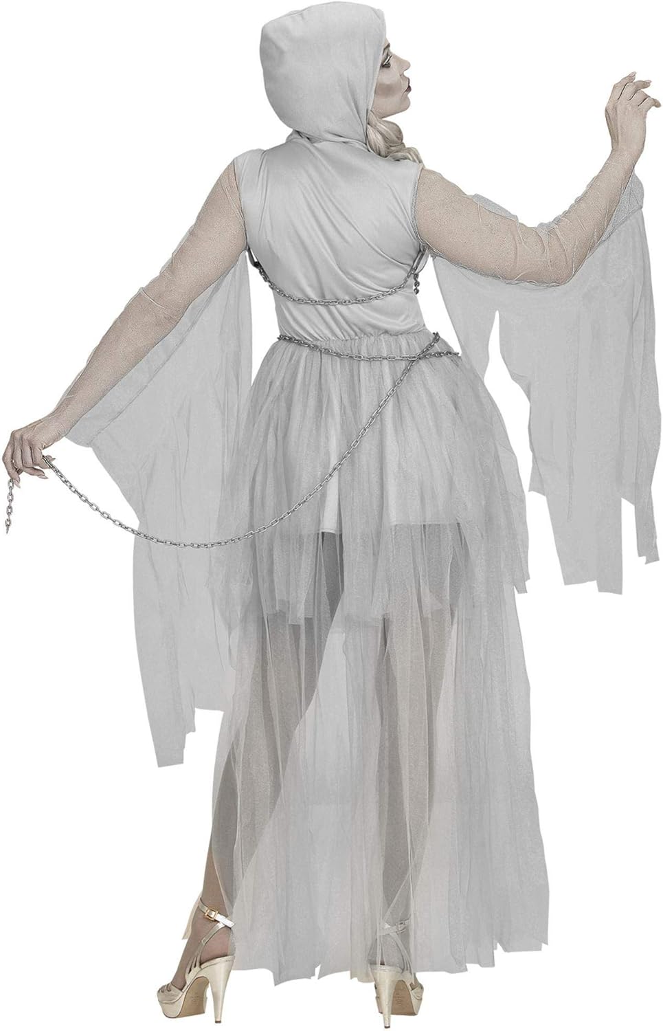 "CHAINED GHOSTLY SPIRIT" (hooded dress, chains) - (L), L