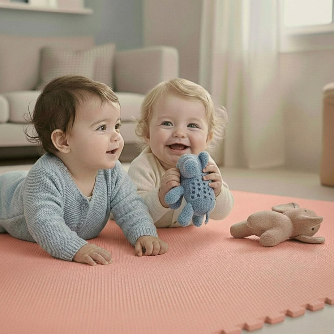 LittleTom 9 Teile Spielmatte Baby Puzzlematte ab Null - 30x30 Krabbelmatte Baby - Spielmatte Kinder