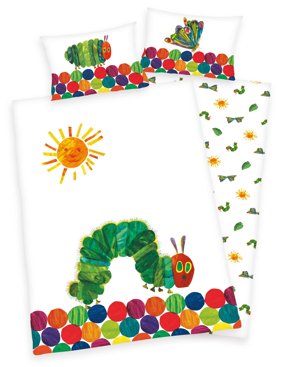 Herding Die kleine Raupe Nimmersatt Baby Bettwäsche 40x60 + 100x135 cm, 100% Baumwolle