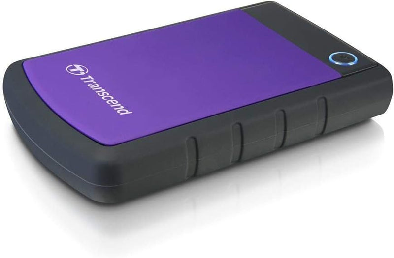 Transcend TS2TSJ25H3P 2TB portable, externe Festplatte (HDD) in purple (lila) mit Backup-Funktion (D