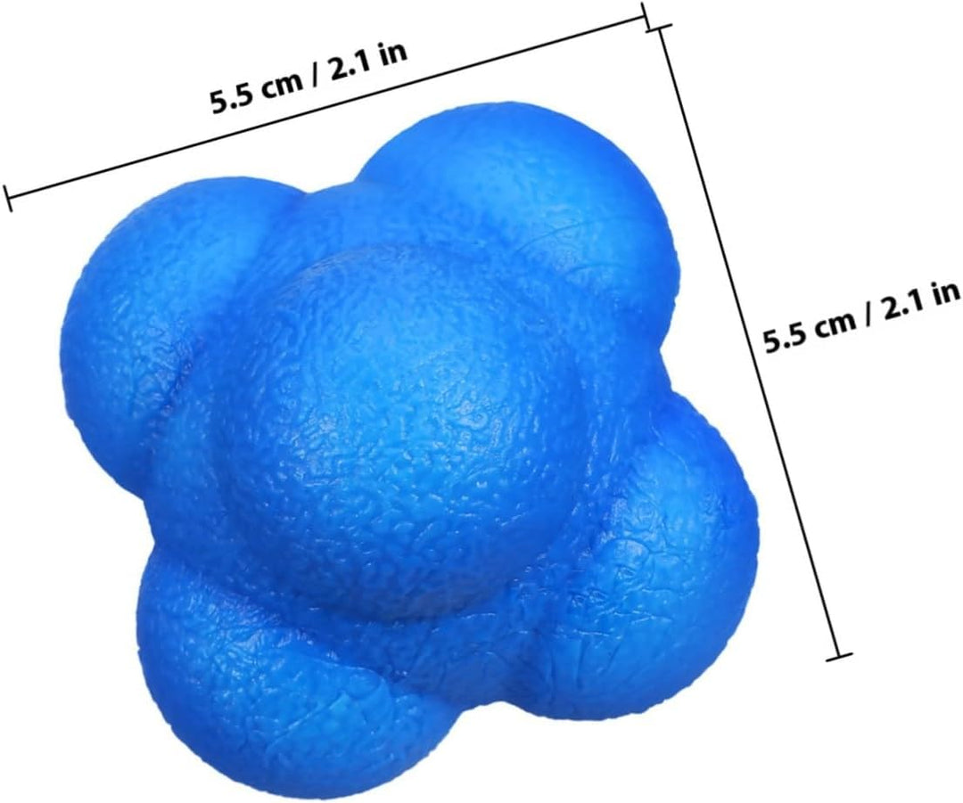 Zerodeko 6 Stück Reaktionsbälle Hexagonal Agility Balls Reaktionstraining Sport Fitnessbälle Elastis