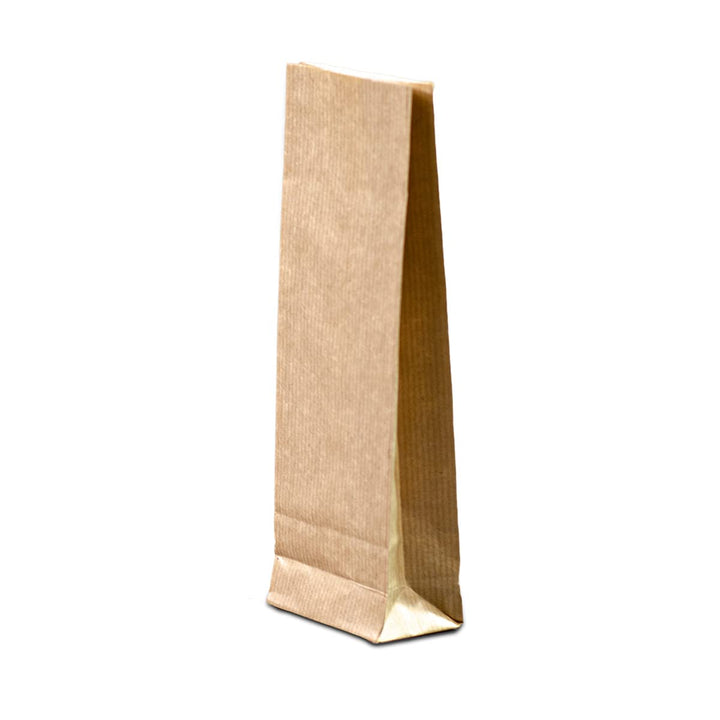 1.000 Stück Boxpouch braun aus Kraftpapier | 70 x 40 x 205 mm Inhalt: 100 g | lebensmittelecht und a