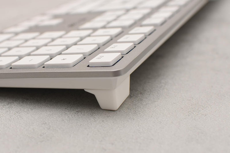 CHERRY USB KC 6000 Slim for Mac Tastatur, Silber/Weiss, einfarbig weiss-silber Deutsches Layout - QW