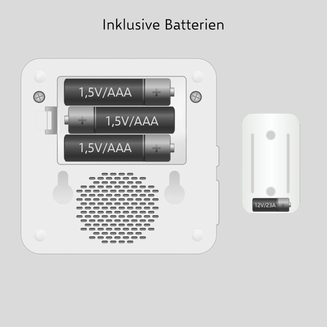ELRO DB3000 Funk Türklingel Set - 1x Tragbare Empfänger mit Batterie + 1x Plug-in Empfänger für Stec