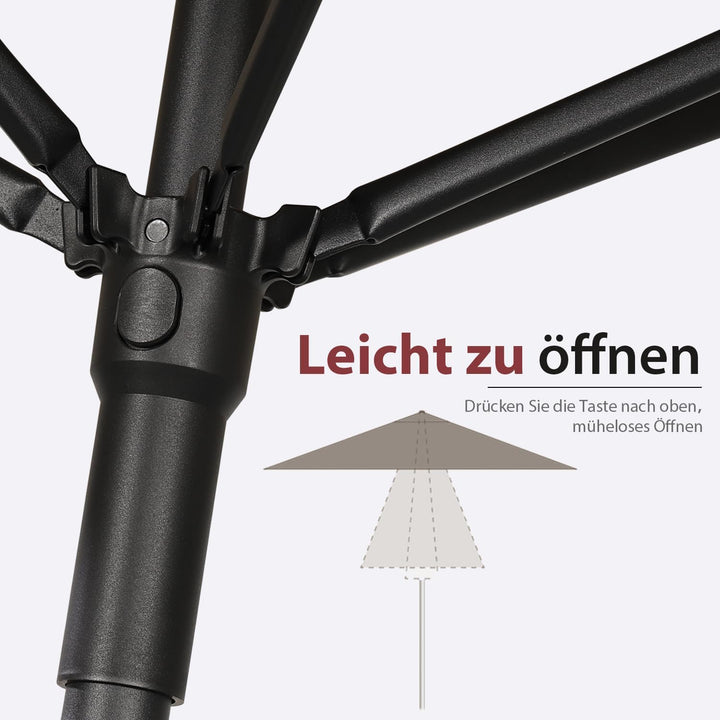 Sekey 180 × 130 cm Sonnenschirm Balkon Sonnenschirm Rechteckig für Balkon, Terrasse & Garten,Windfes