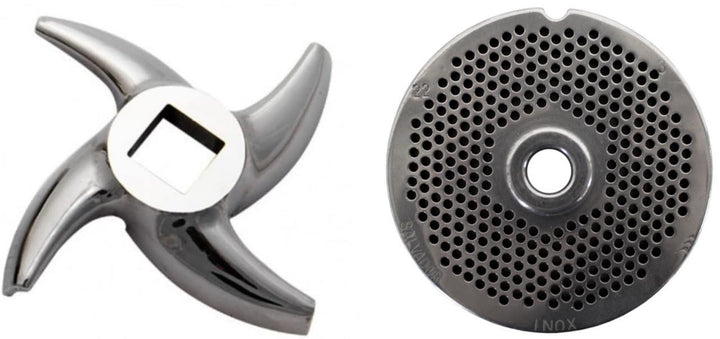 Buffalo Schneidklinge aus Edelstahl für Mahlwerk CD400 Fleischwolf, 73 mm (Klinge und Platte, 3 mm)