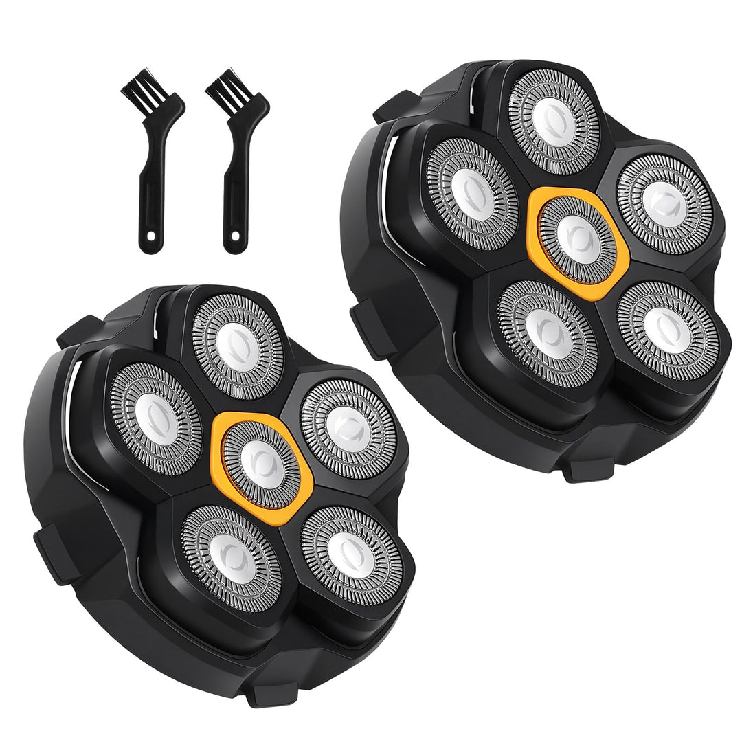 Ersatzrasierkopf für Glatzen Rasierer Herren, Magnetische 6 Blade Head Shaver Ersatzköpfe, 6D Rasier
