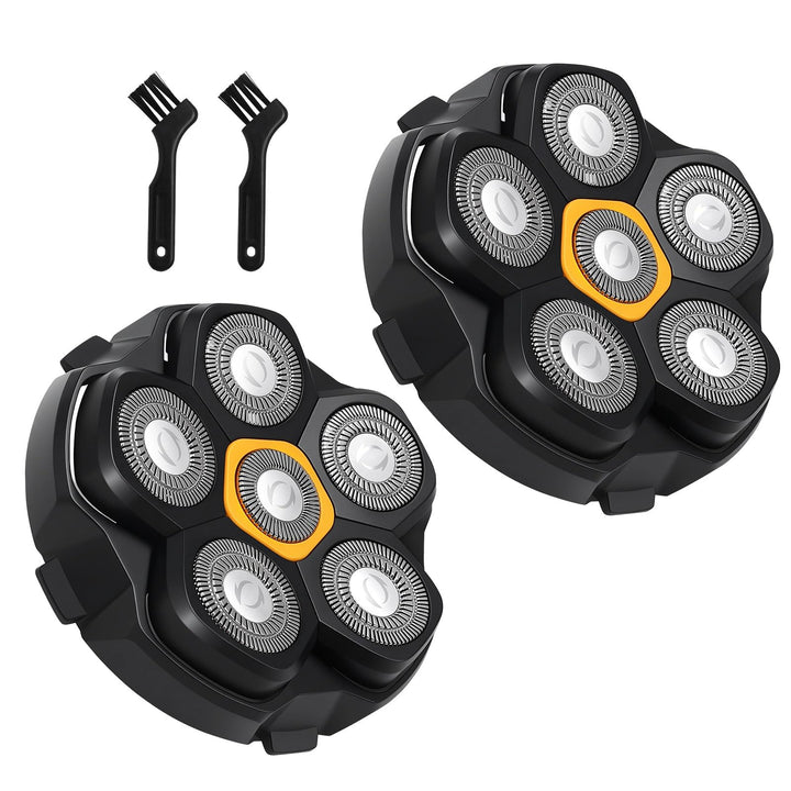 Ersatzrasierkopf für Glatzen Rasierer Herren, Magnetische 6 Blade Head Shaver Ersatzköpfe, 6D Rasier