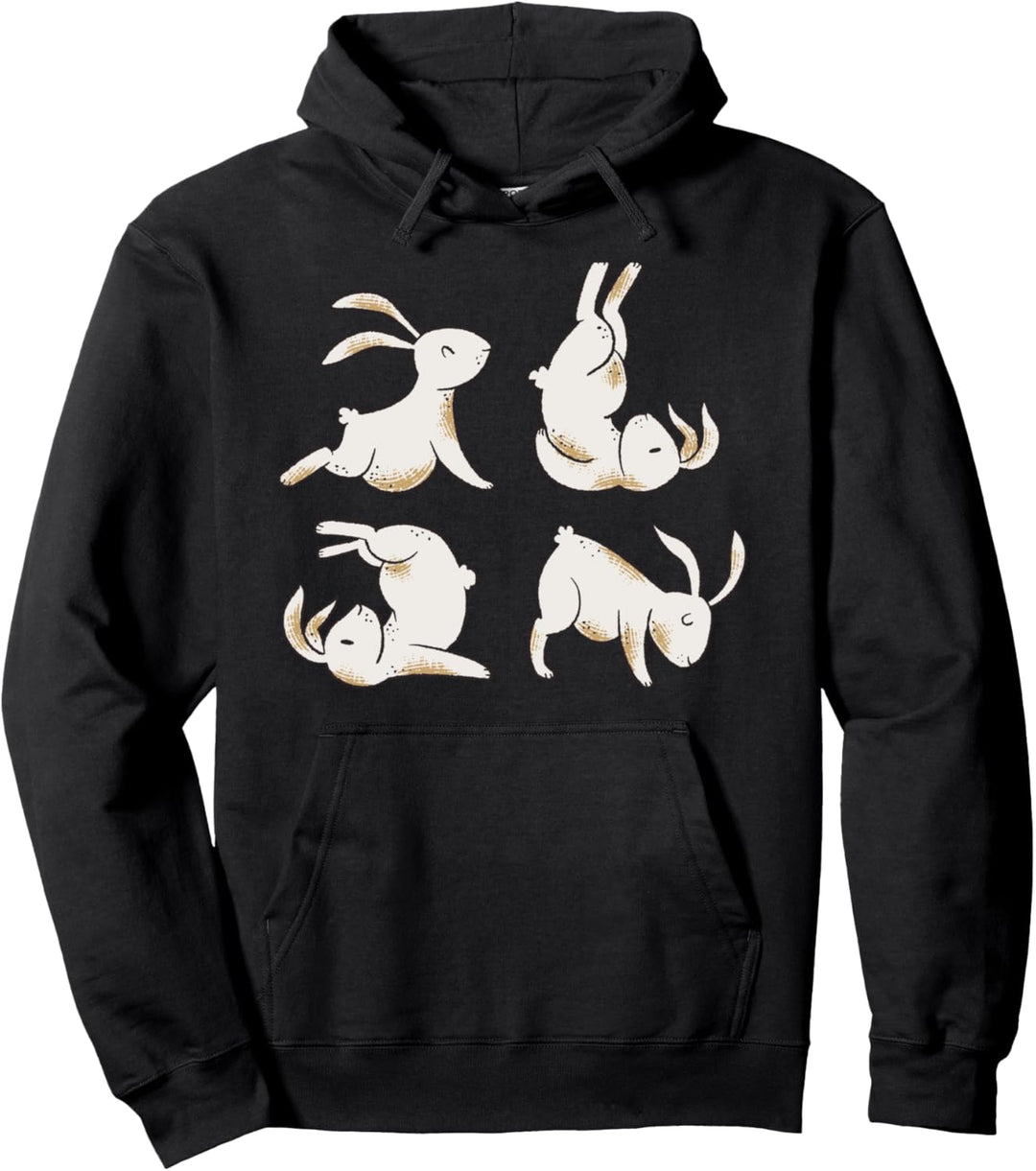 Hasen Yoga Meditation Sport Yoga Posen Kaninchen Pullover Hoodie