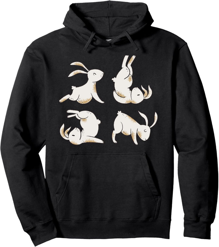 Hasen Yoga Meditation Sport Yoga Posen Kaninchen Pullover Hoodie