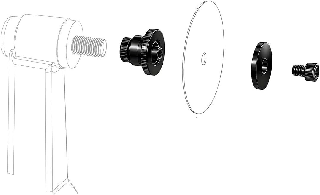 DISTAR Support Adapter-Set für Gravieradapter& Mini-Schleifer | Universal Aufnahme-Flansch für Diama