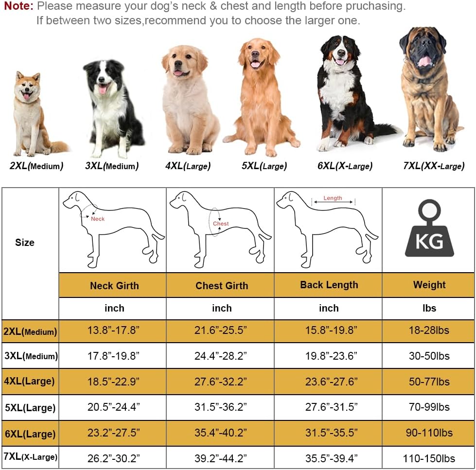 Hunde Pyjamas für grosse und mittlere Hunde, Jumpsuit mit Vier Beinen, extra dehnbar, Haustierkleidu