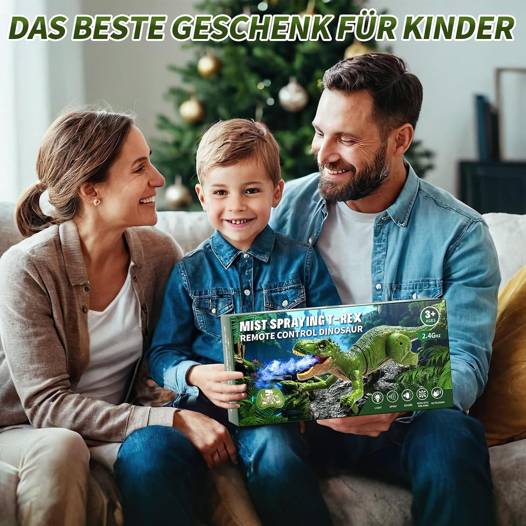 Sunrad Kinder Ferngesteuertes Dinosaurier Spielzeug,Elektronik T-Rex Dino Spielzeug mit Sprühen, Lic