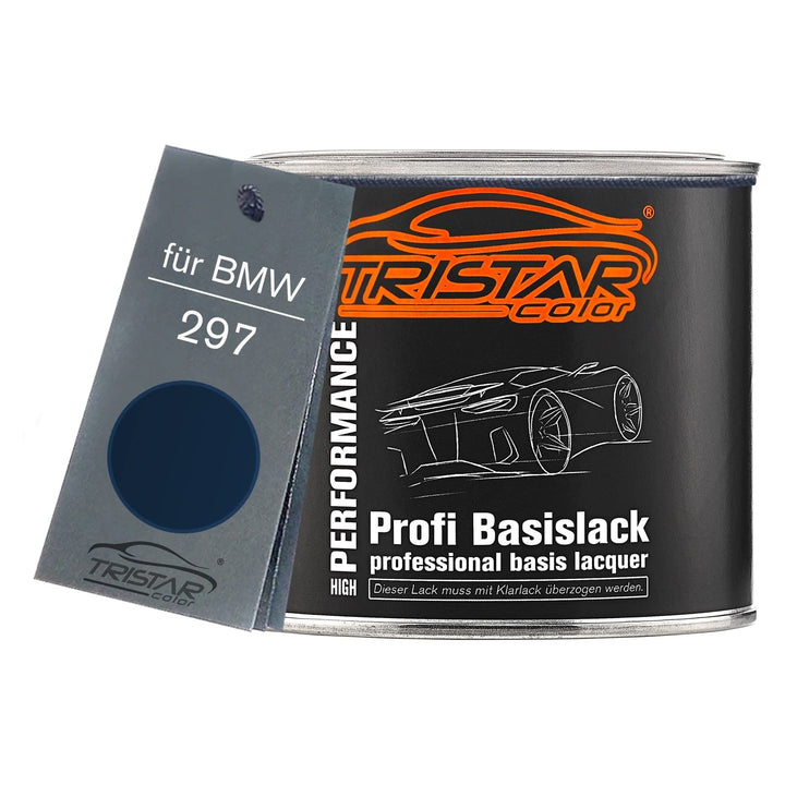 TRISTARcolor Autolack Dose spritzfertig für BMW 297 Montrealblau Metallic Basislack 0,5L
