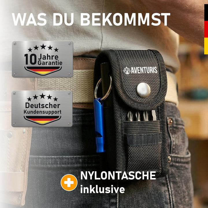 AVENTURIS® Multitool-Feuerstahl-Set PERSONALISIERT, Survival-Outdoor- Ausrüstung für Jede Situation