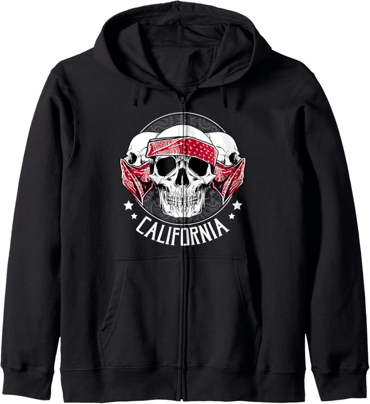 OG California Gangster Bandana Geschenk-Design Totenköpfe Kapuzenjacke