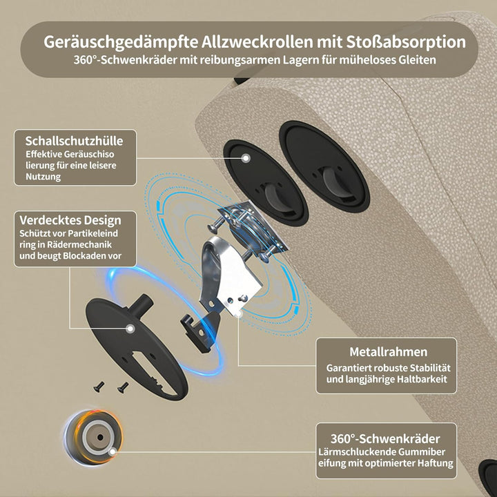 Supfine Rutschauto Baby Walker 5 in 1, EPP Babyrutscher mit Geräuschlosen Rädern, 52x22.5x24 cm, Bab